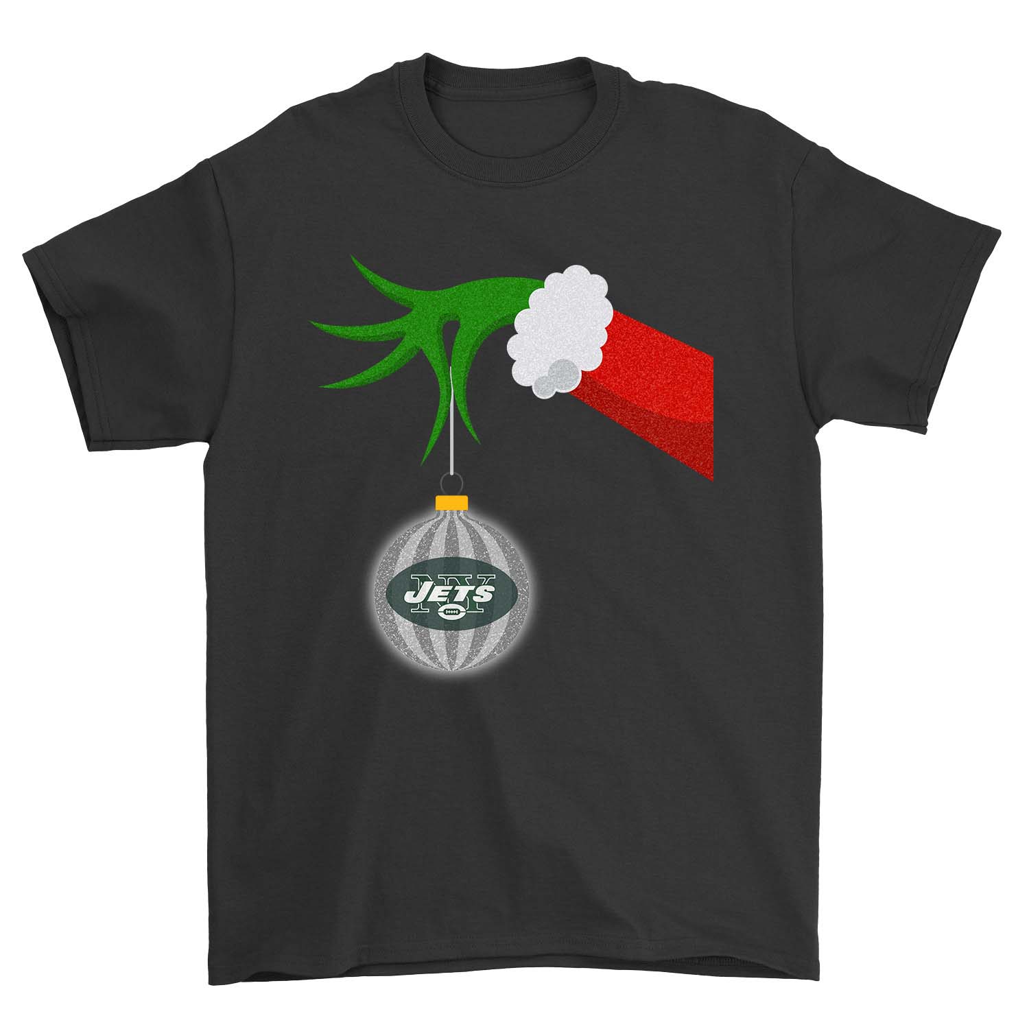New York Jets "grinch Hand" Holiday T-Shirt